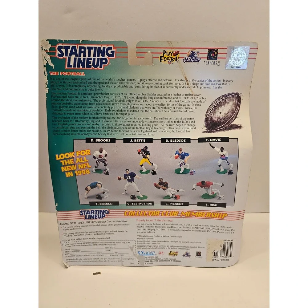 NFL Figure Lot Starting Lineup Elway Marino Long Jay Cutler McFarlane 1989-2008